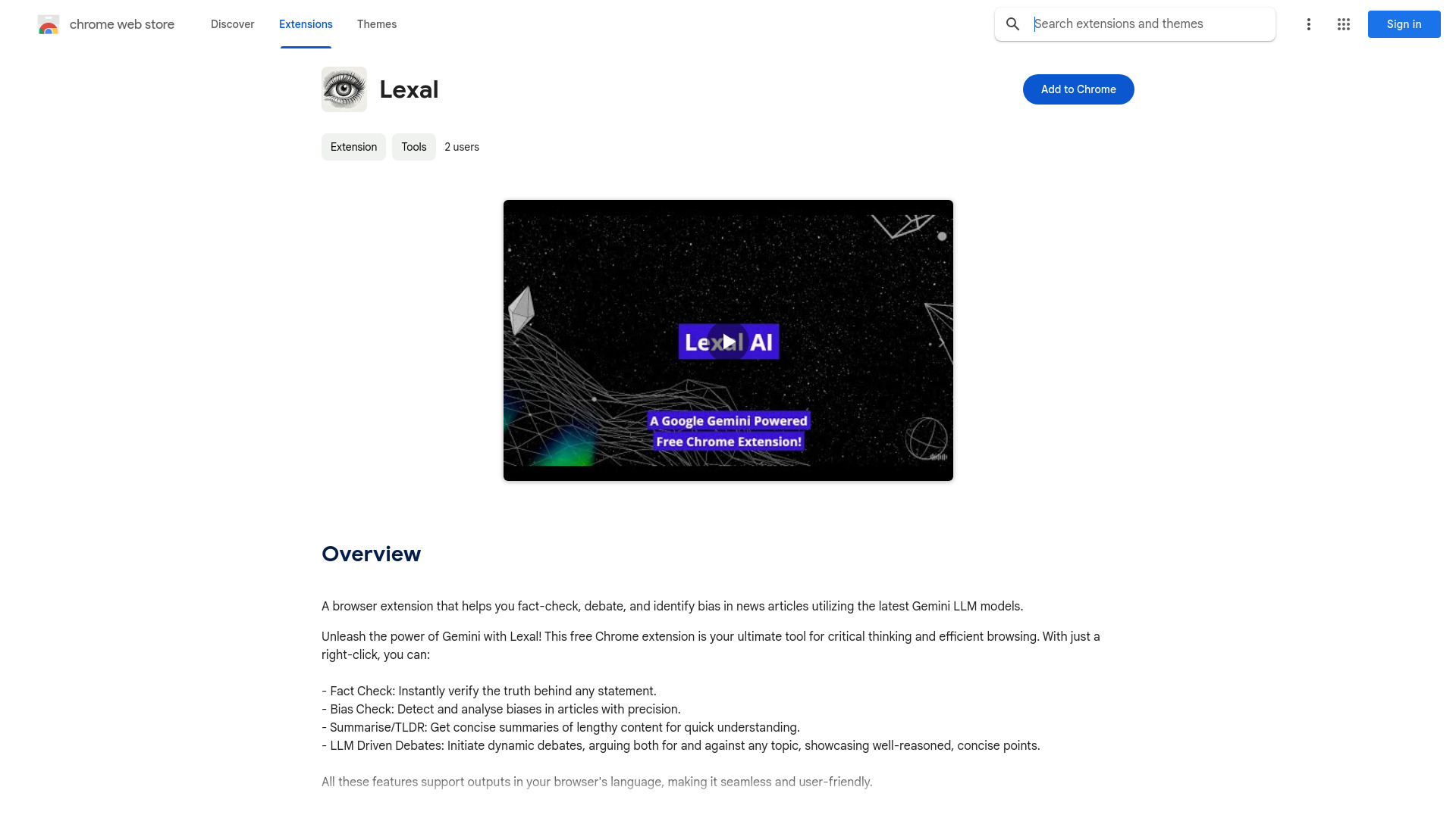 Lexal screenshot