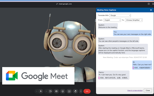 Voice Caption Translator screenshot