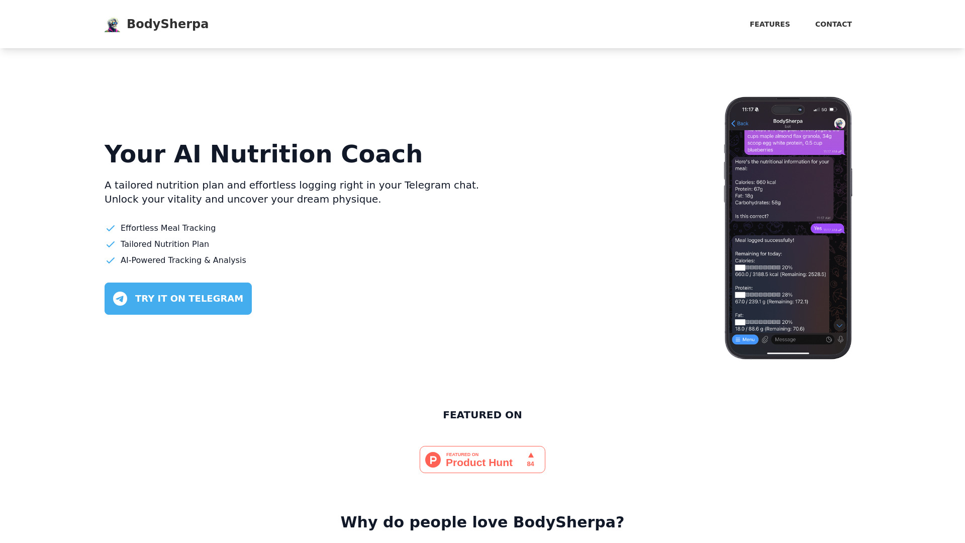 BodySherpa screenshot