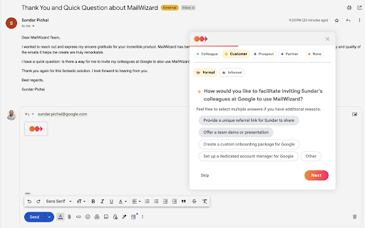 MailWizard.ai screenshot