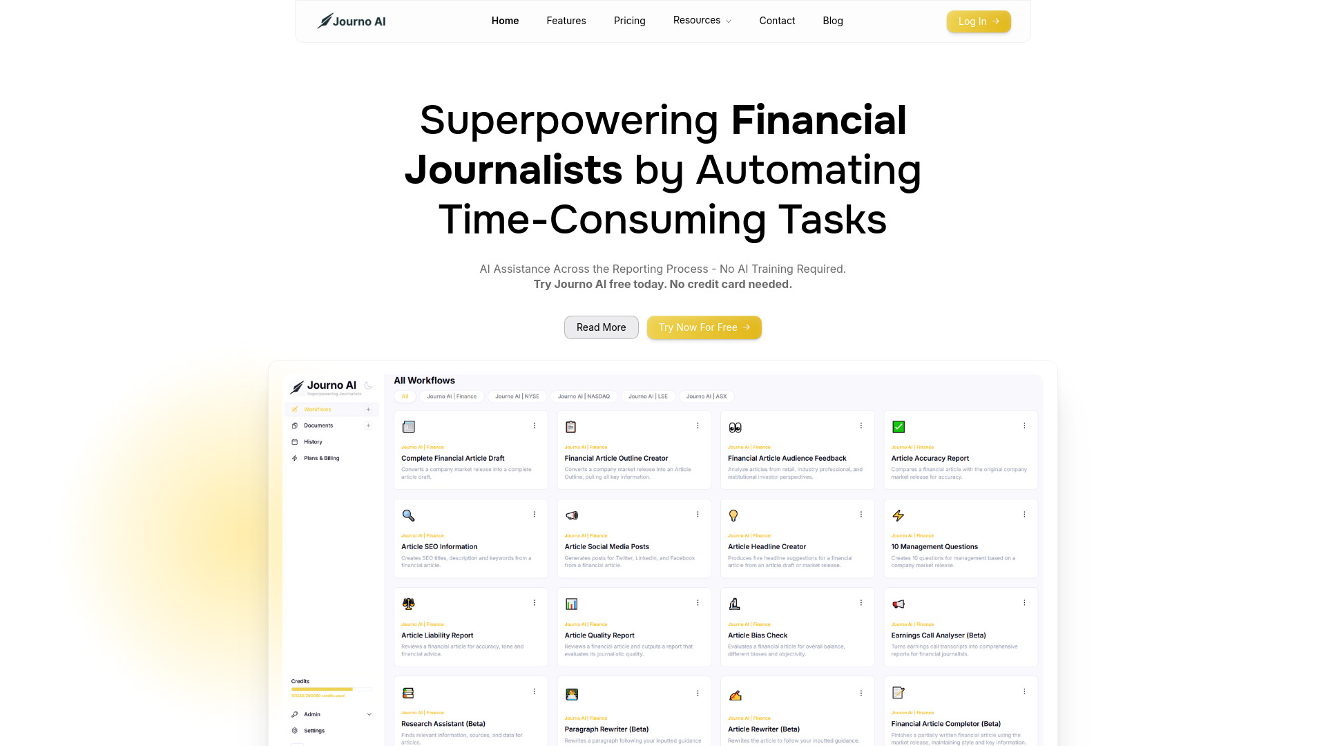 Journo AI screenshot