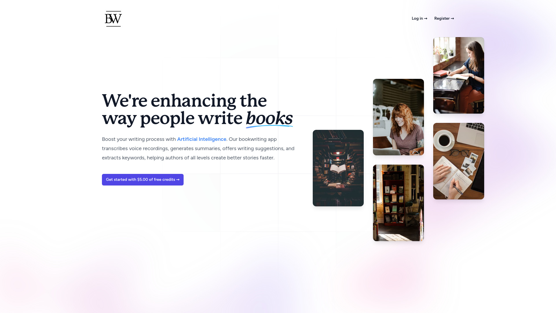 Bookwriter screenshot