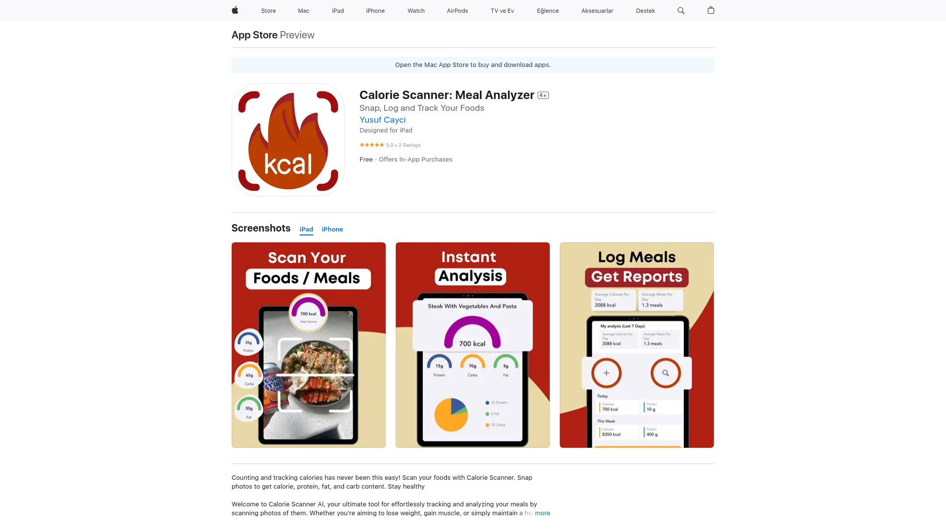 Calorie Scanner AI screenshot