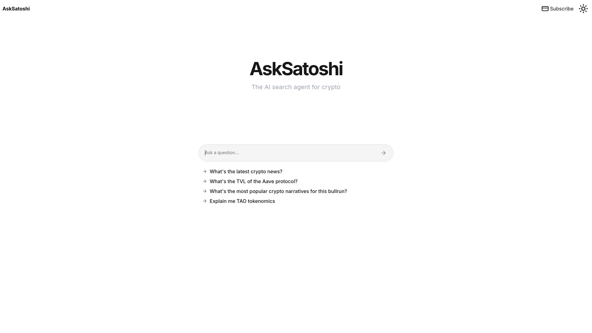 AskSatoshi screenshot