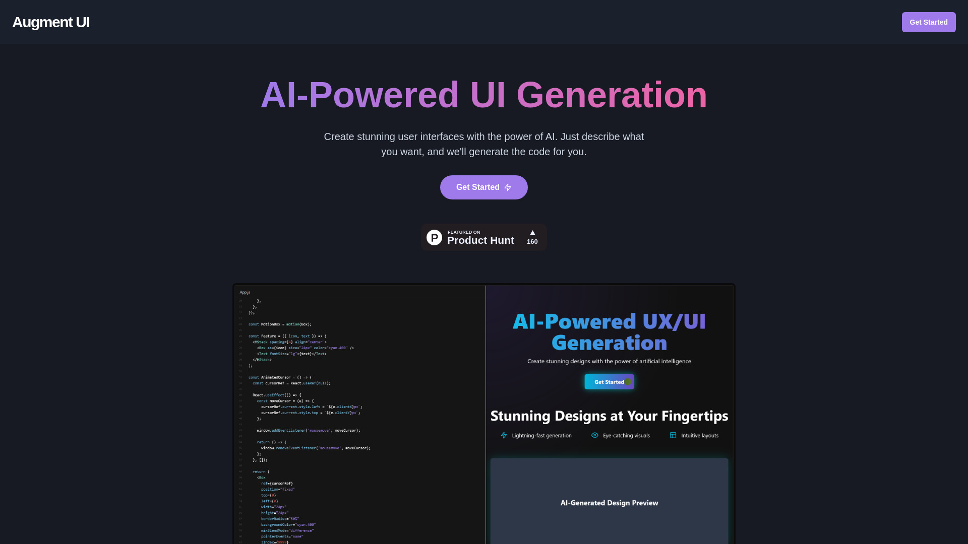 Augment UI screenshot