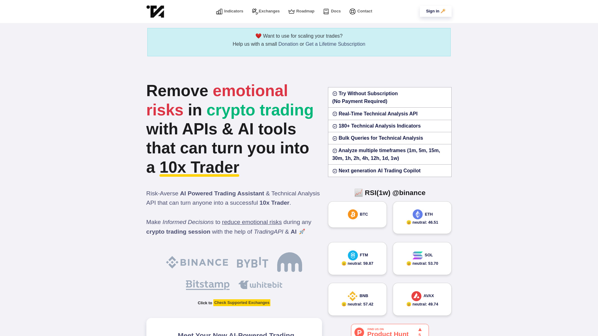TradingAPI.rest screenshot