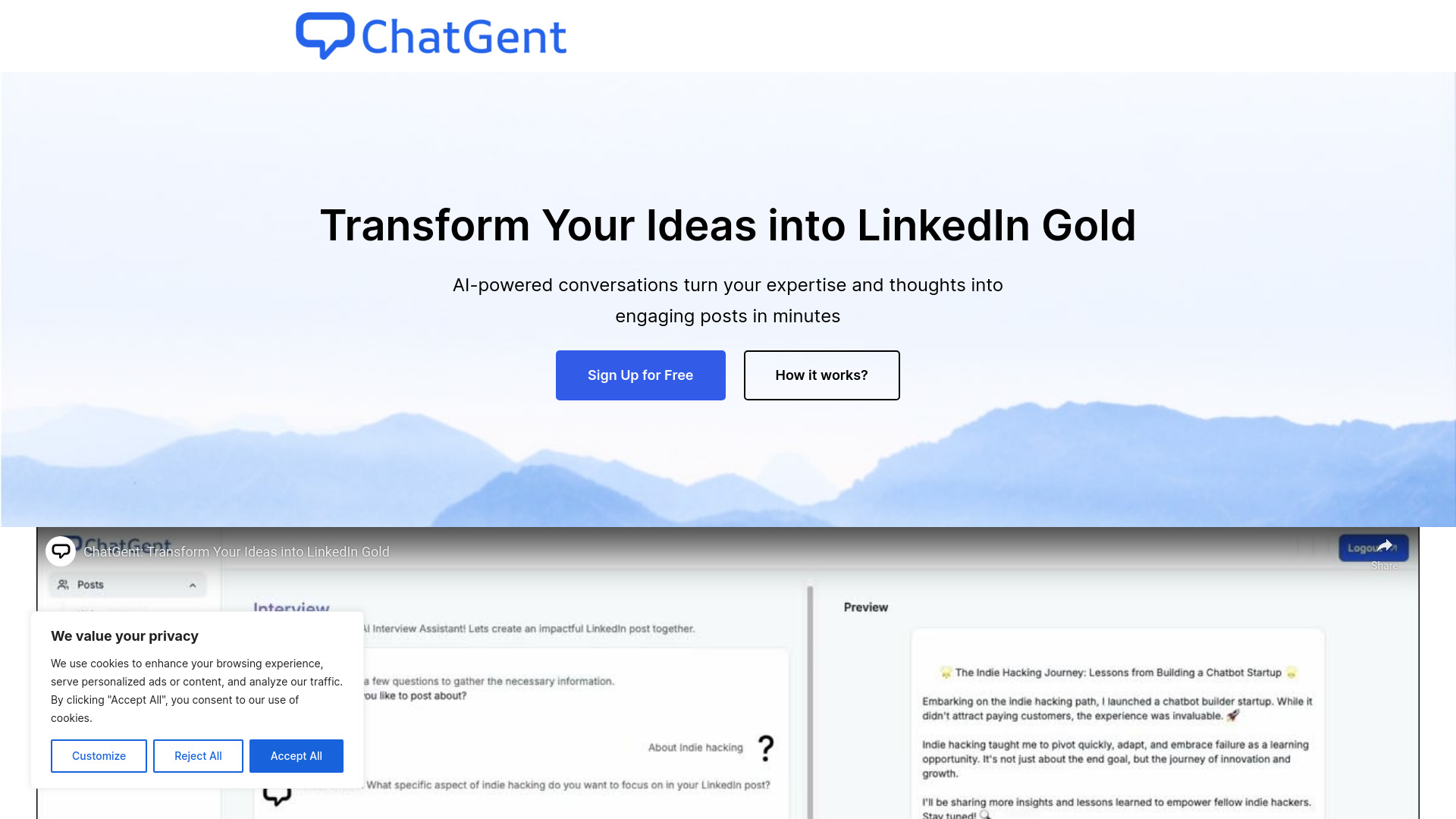 ChatGent screenshot