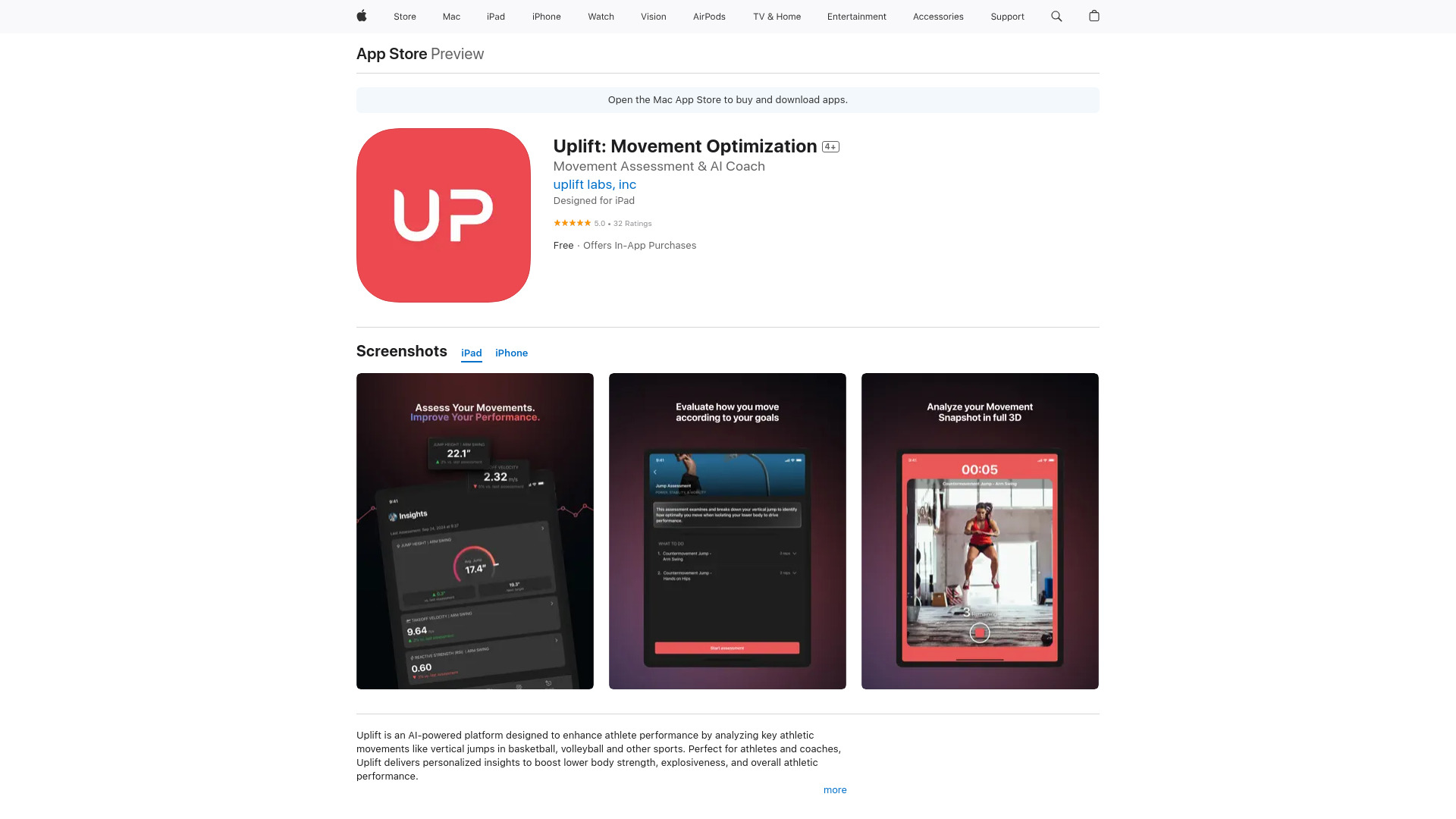 Uplift: Movement Optimization screenshot