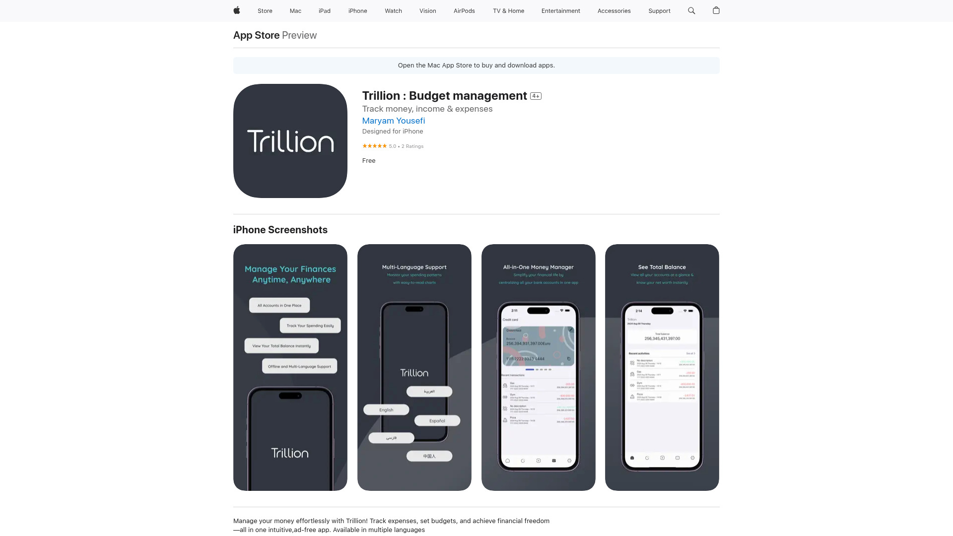 Trillion screenshot