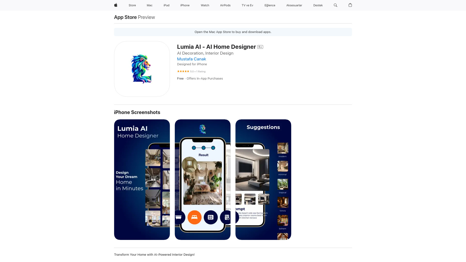 Lumia AI - AI Home Designer screenshot
