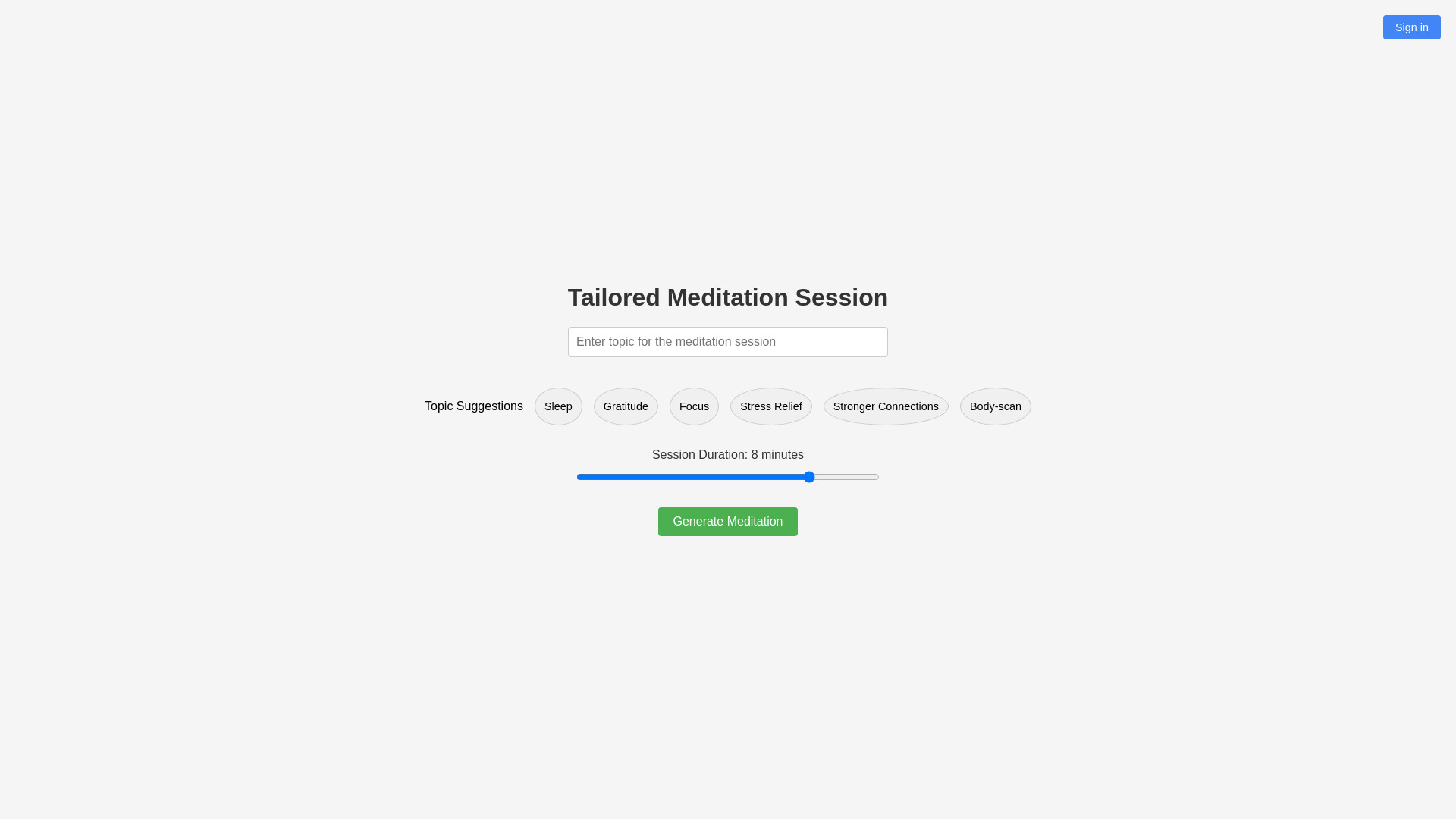 Tailored Mindfulness screenshot