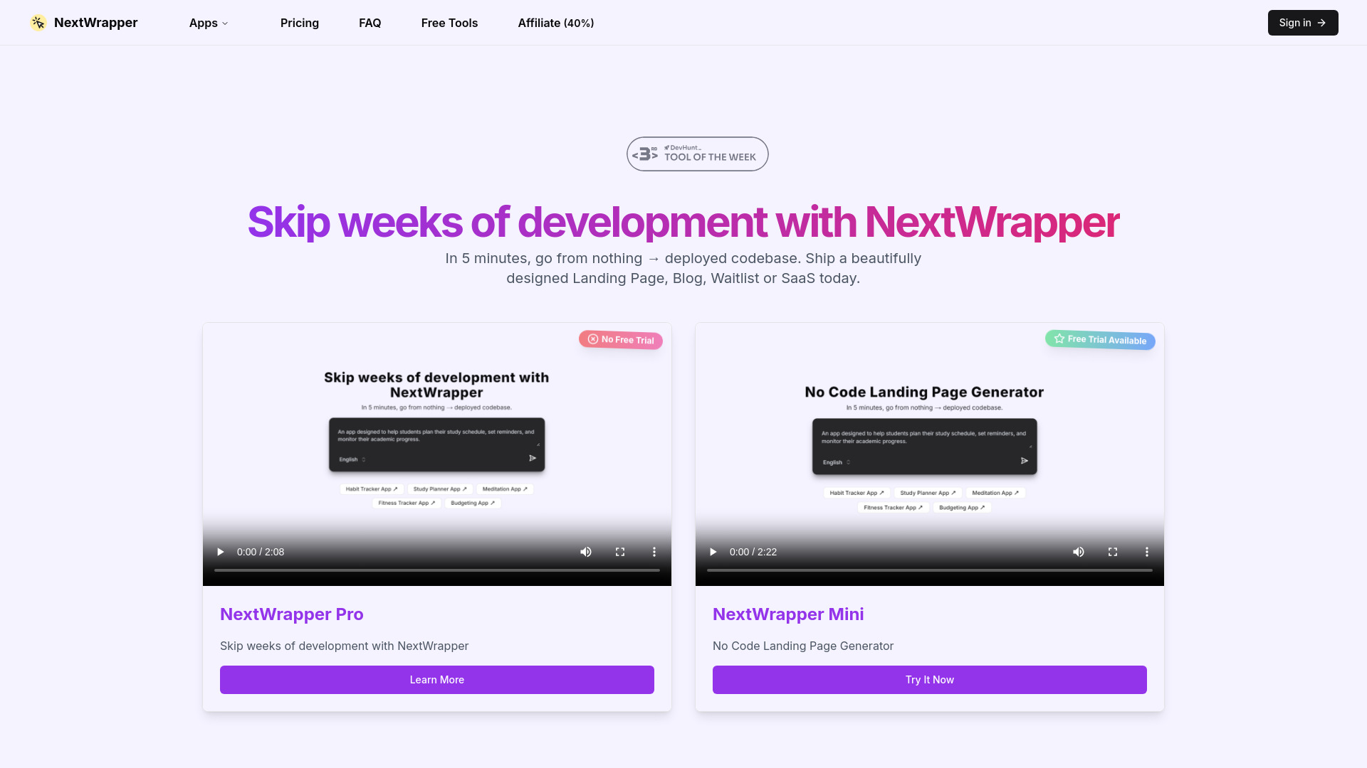 NextWrapper screenshot