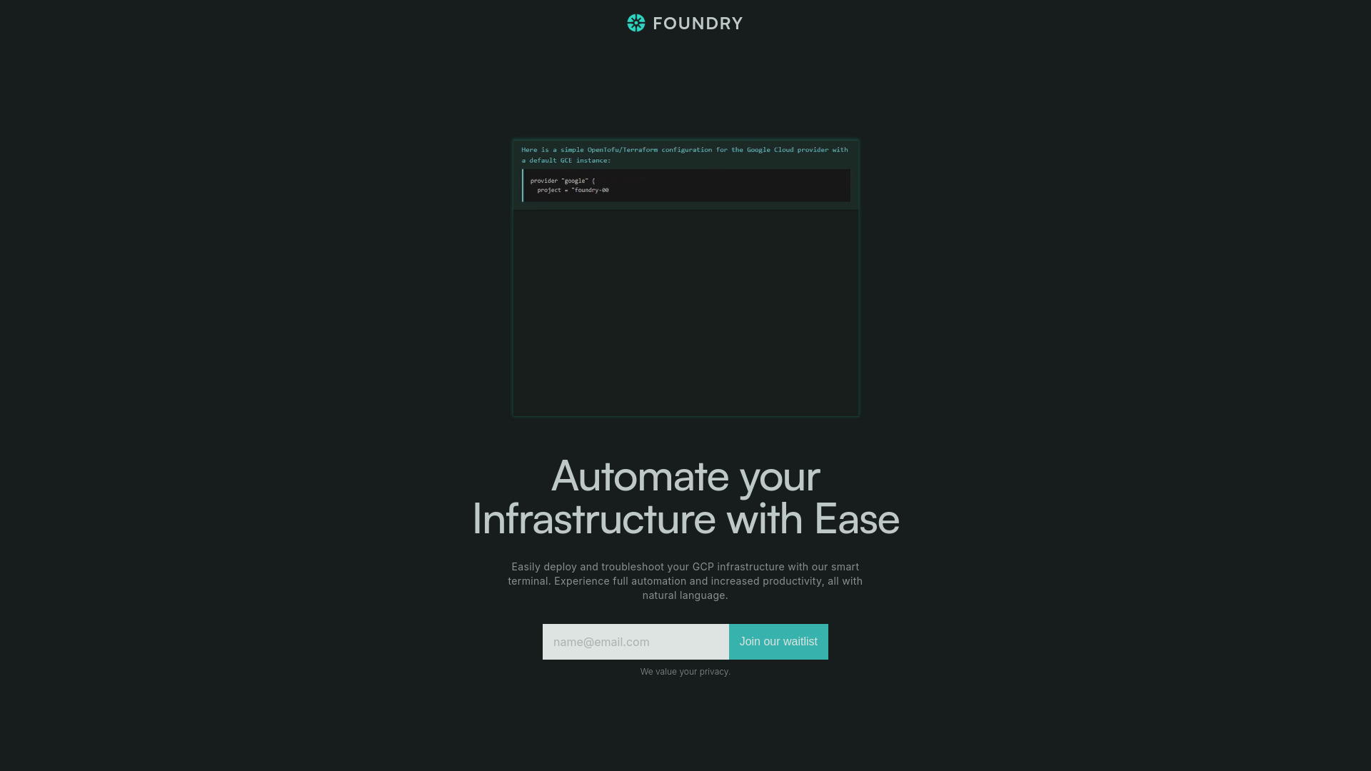 Foundry screenshot