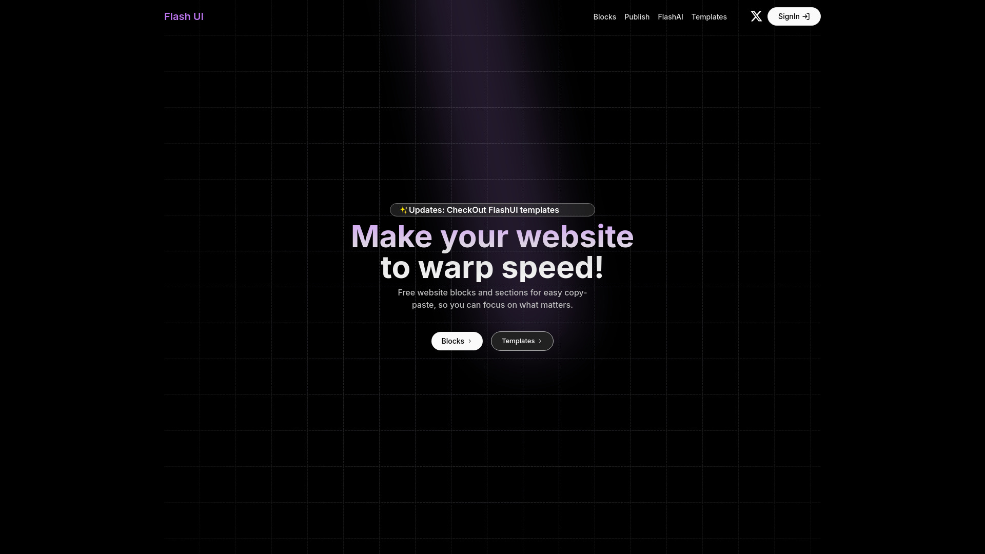 Flash UI screenshot
