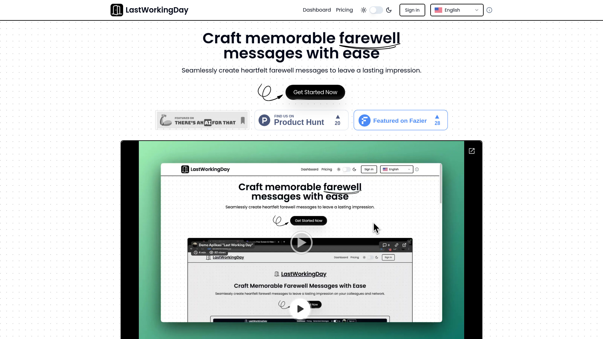 LastWorkingDay screenshot