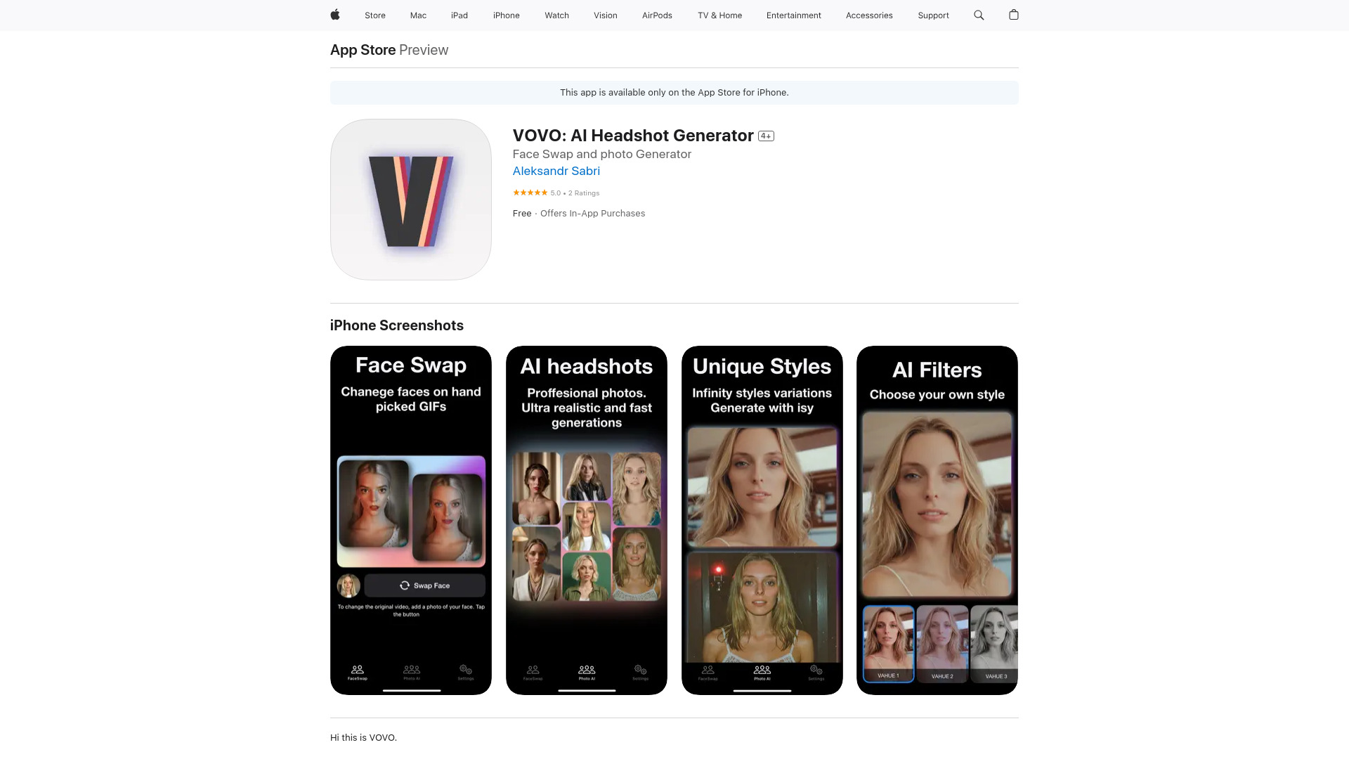 VAHUE: Face Swap AI Generator screenshot