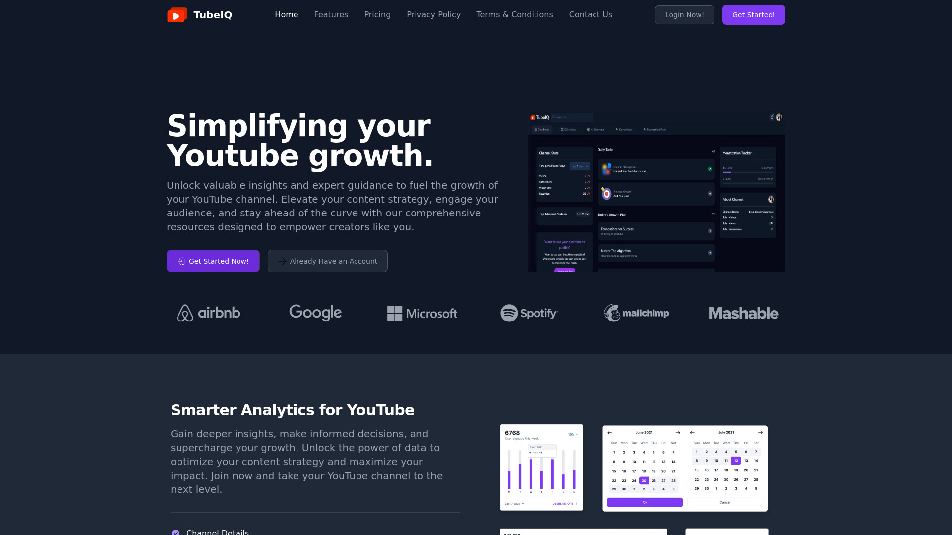 TubeIQ screenshot