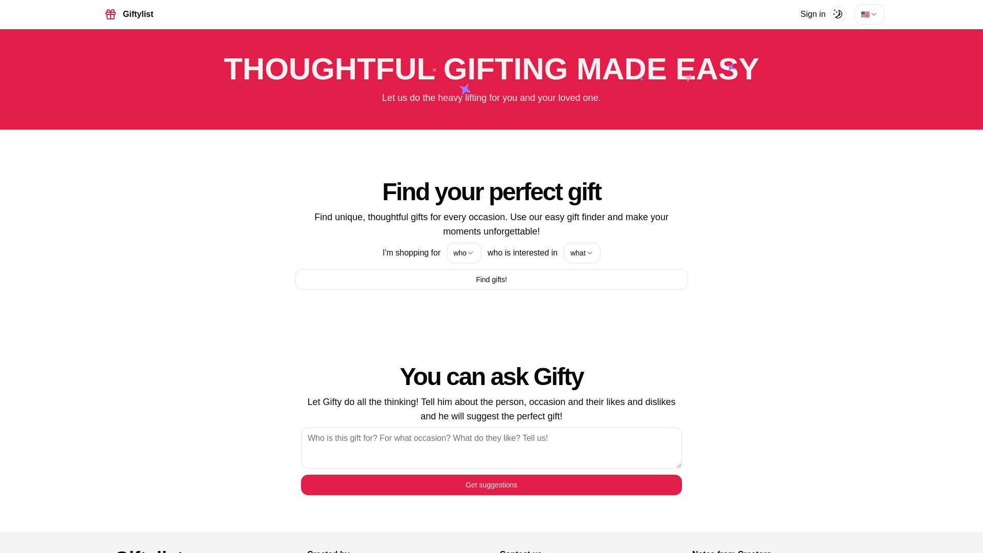 Giftylist screenshot
