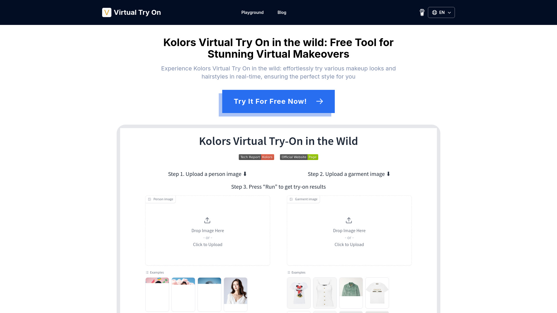 Kolors Virtual Try On AI screenshot