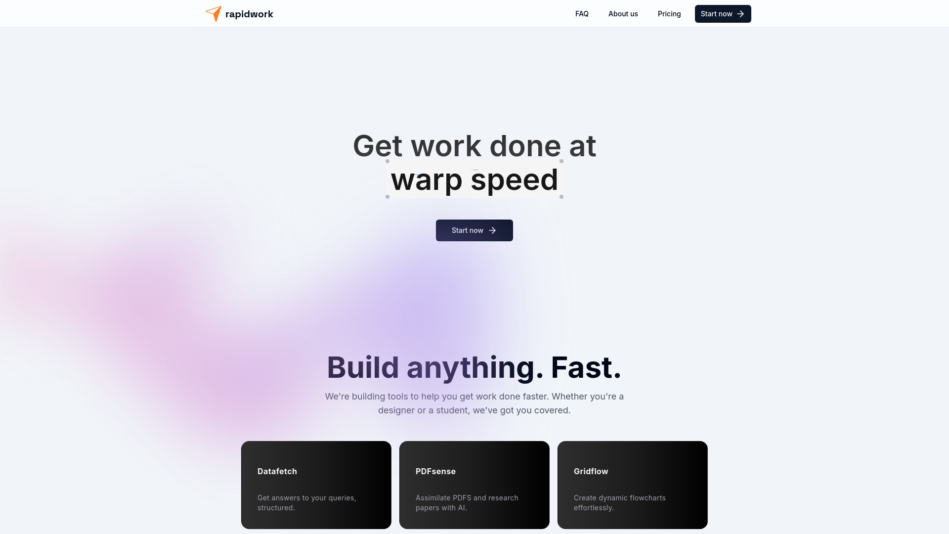 rapidwork screenshot
