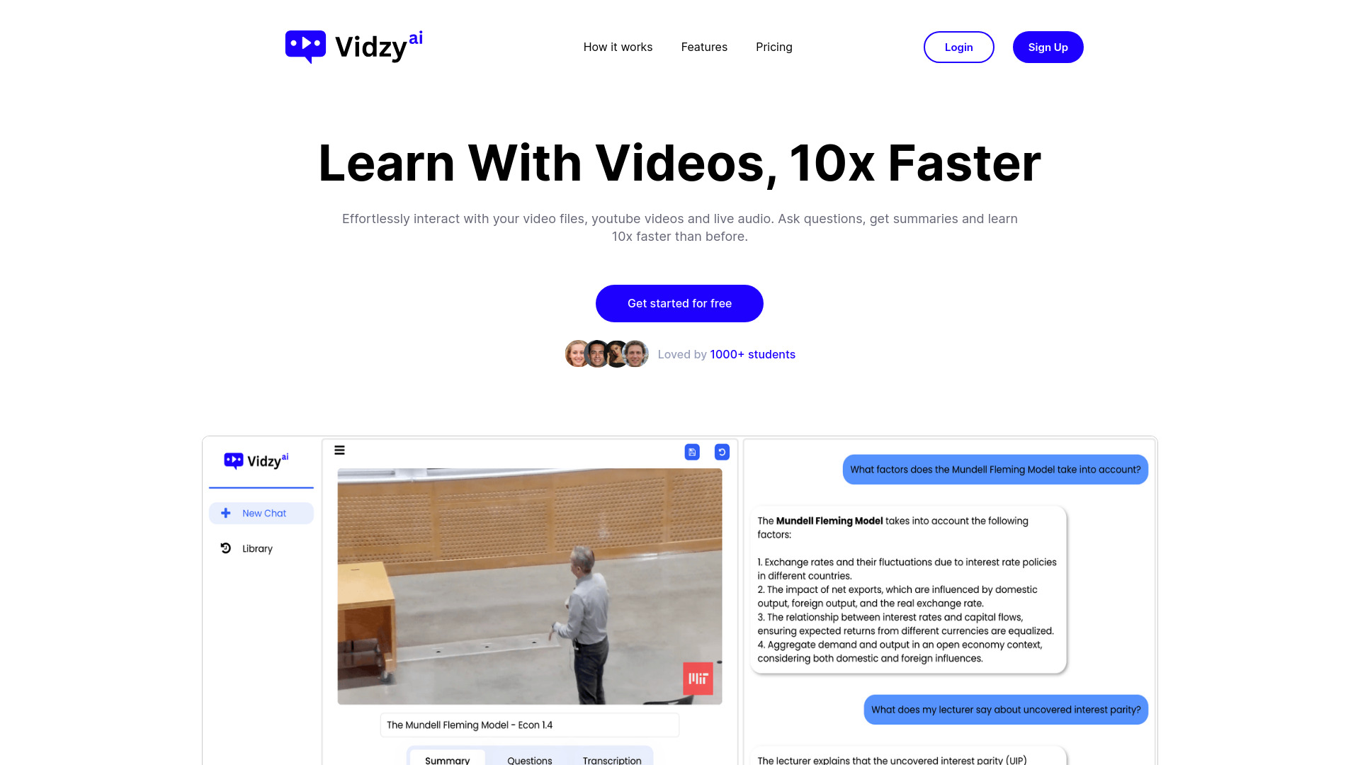 Vidzy AI screenshot