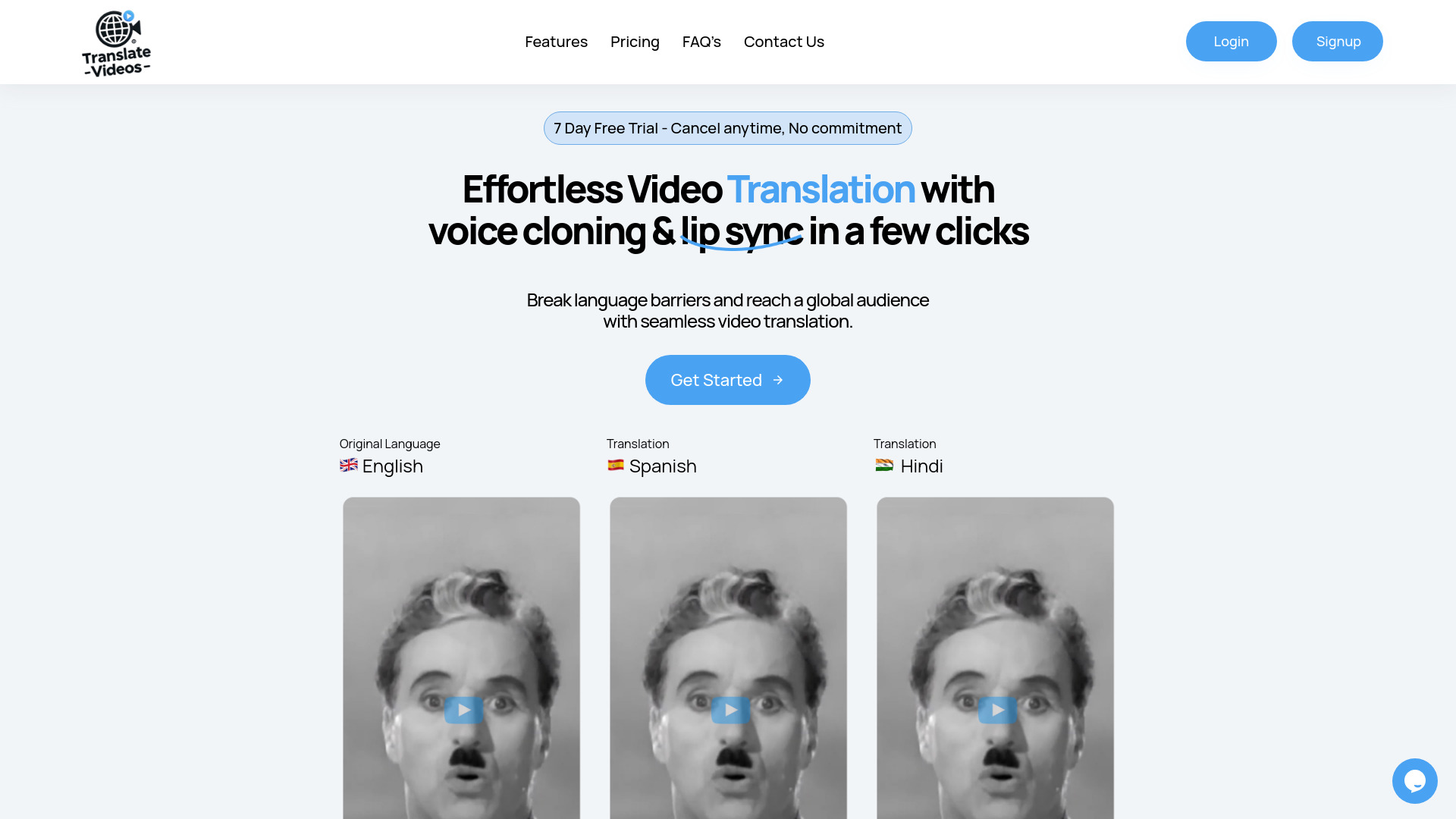 TranslateVideos.io screenshot