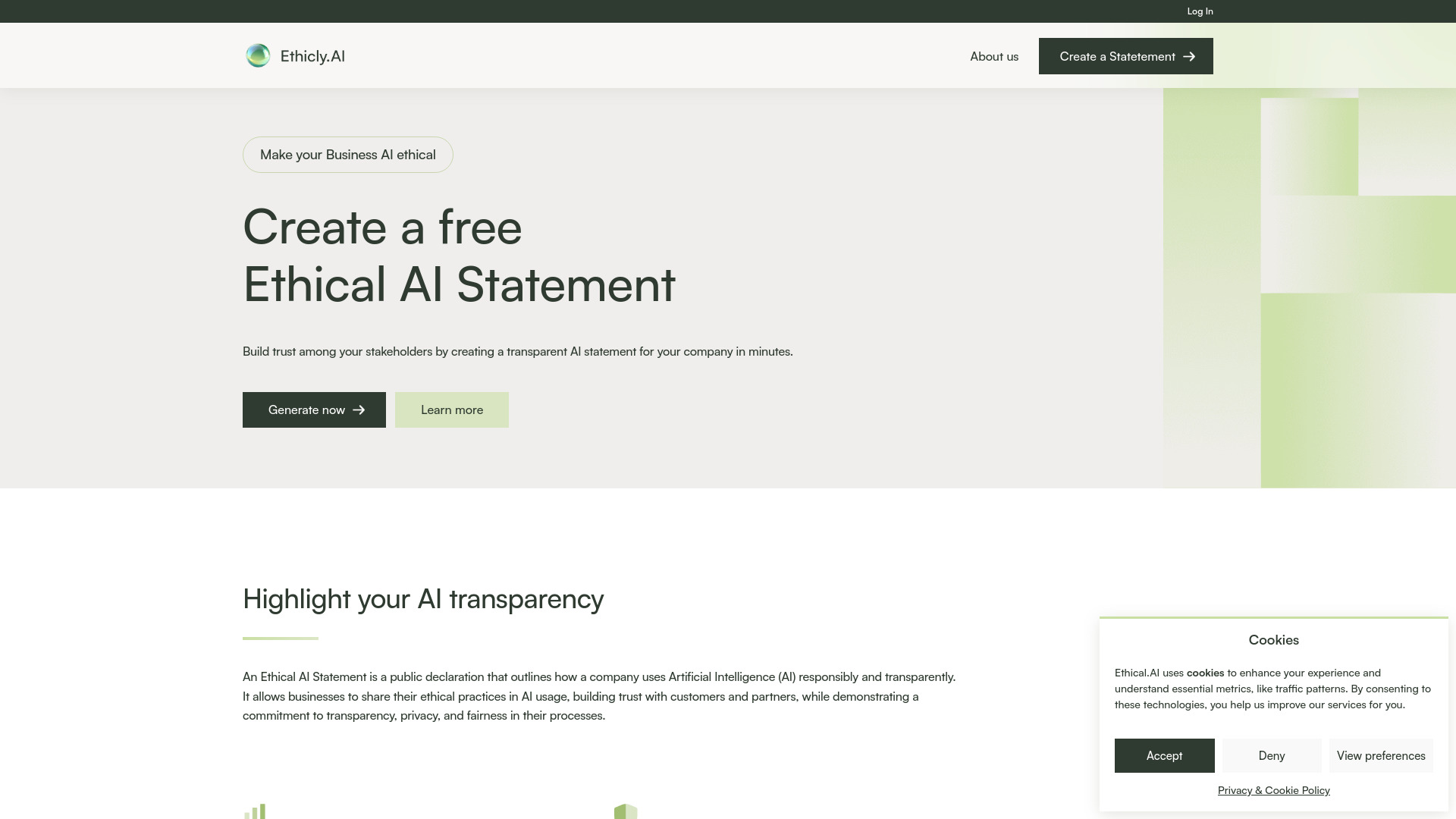 Ethicly.AI screenshot