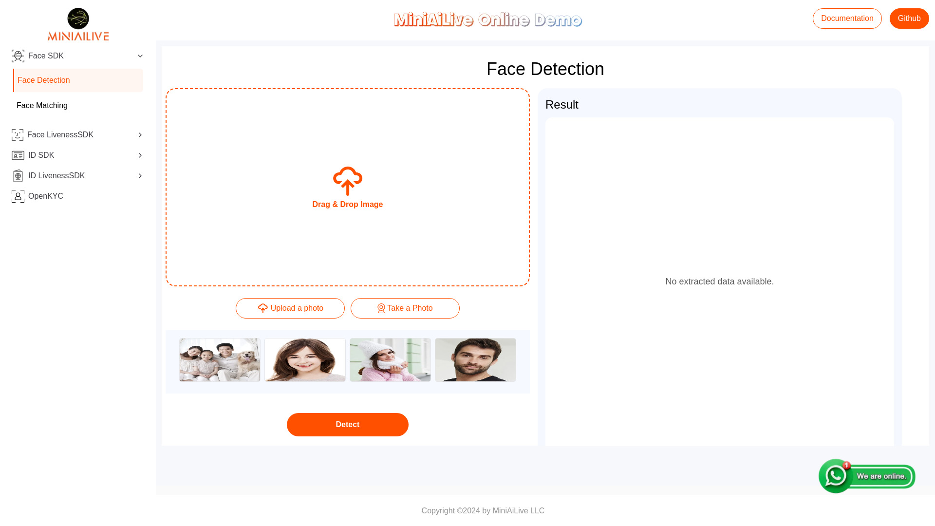 MINIAILIVE Face Detection screenshot