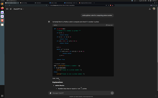 ChatGPT Code Copy Extension screenshot