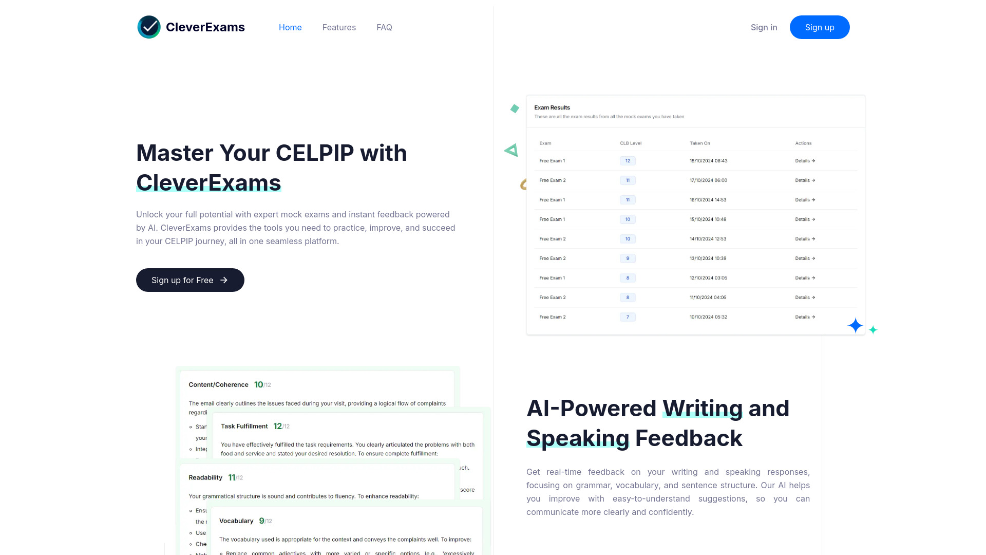 CleverExams screenshot