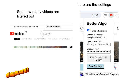 YouTube Algorithm Control screenshot