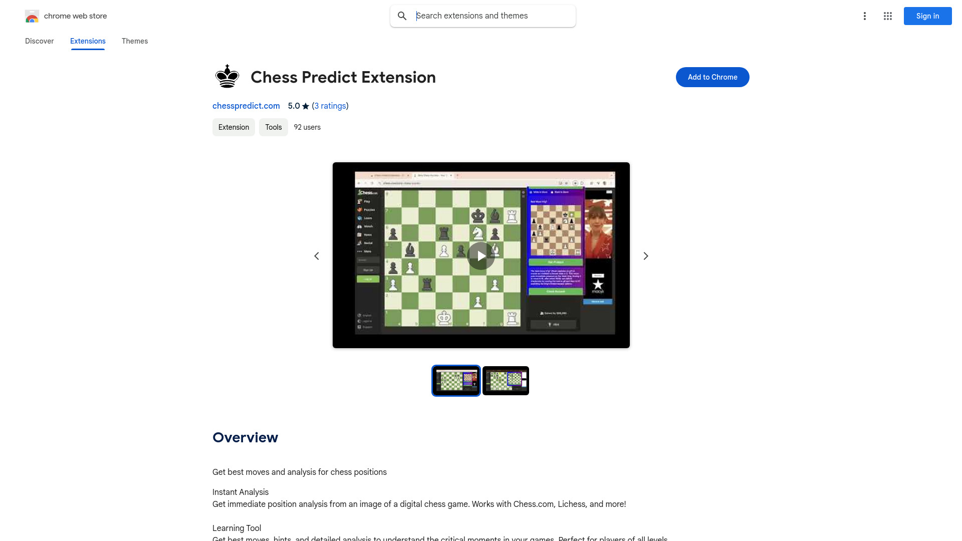 Chess Analysis Tool screenshot