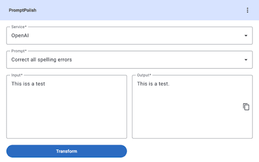 PromptPolish screenshot