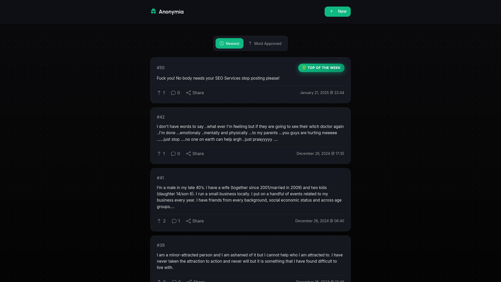 Anonymia screenshot