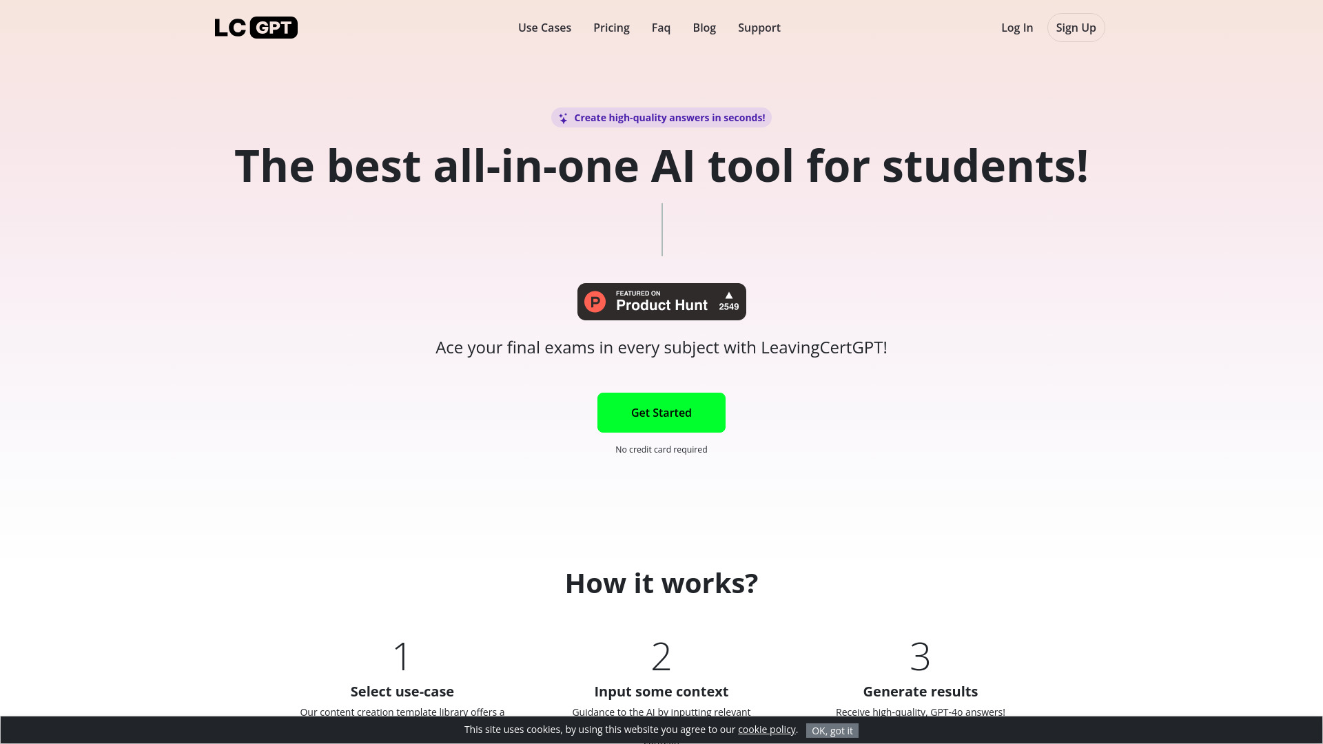 Leaving Cert GPT (LC GPT) screenshot