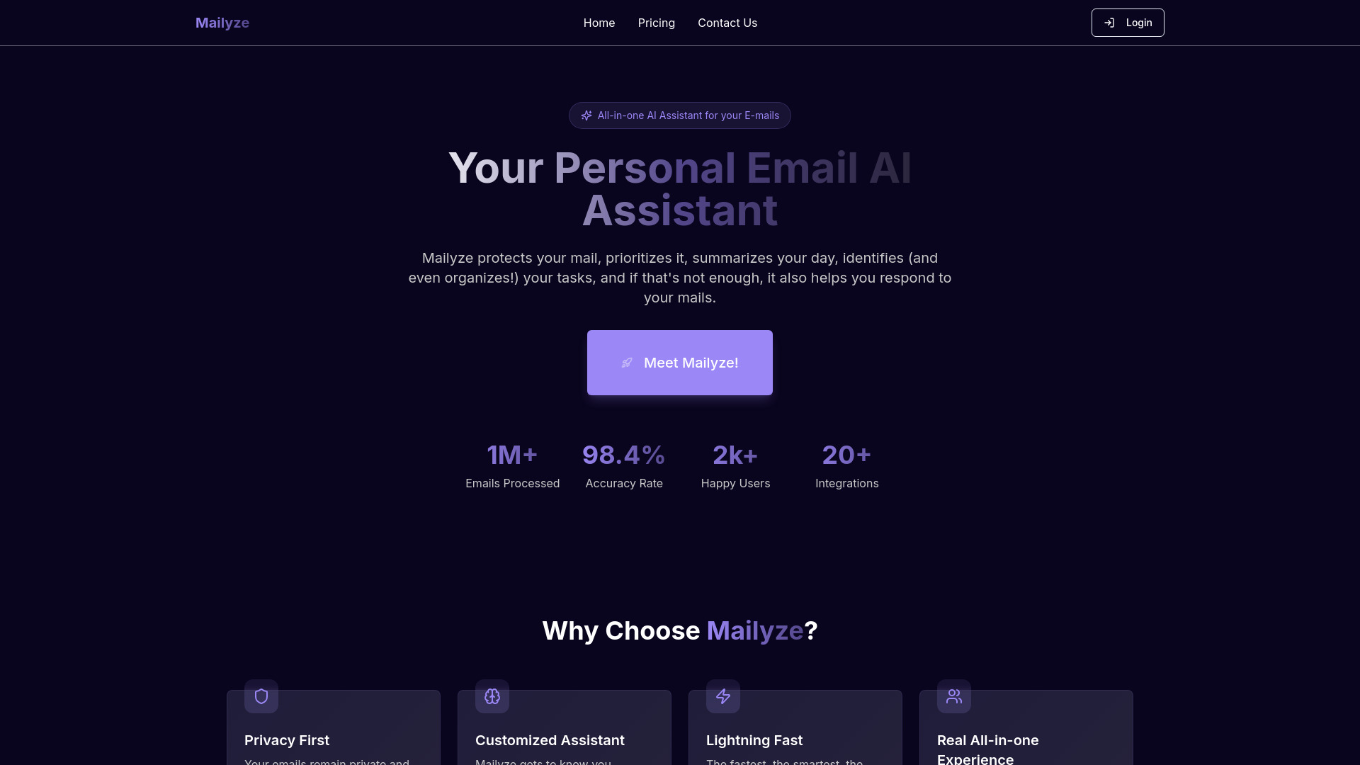 Mailyze screenshot