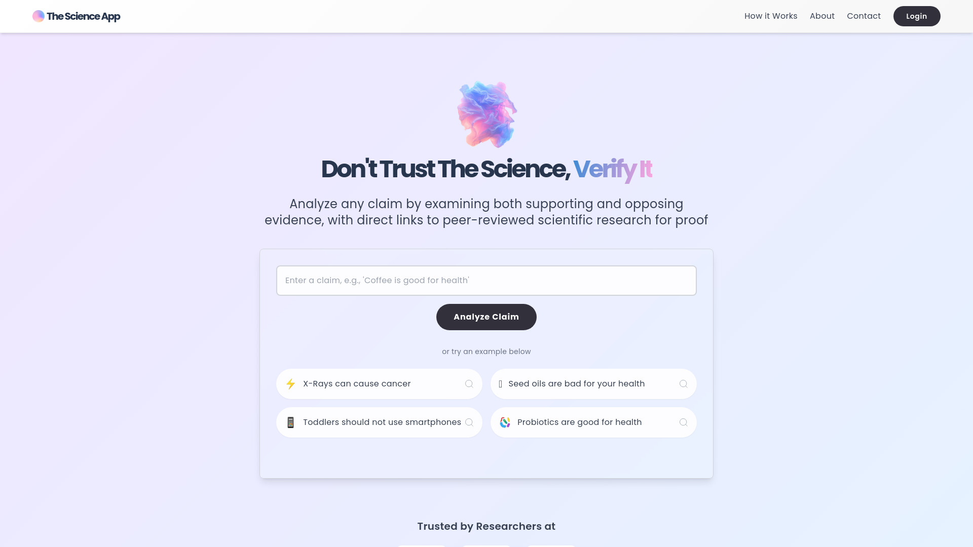 The Science App screenshot