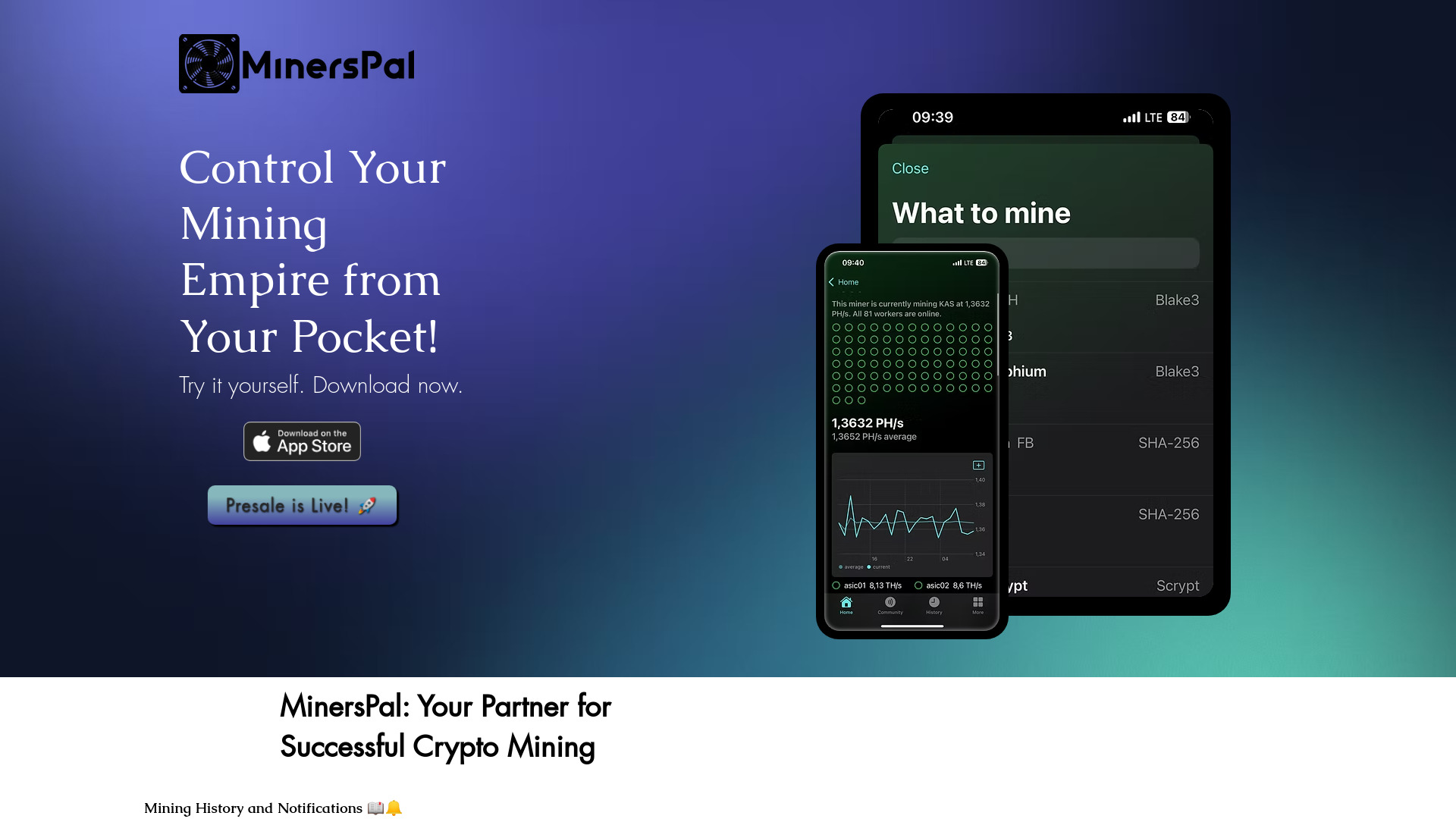 MinersPal screenshot