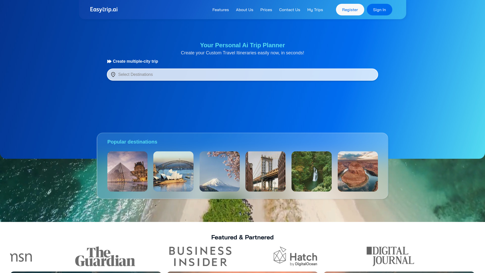 Easytrip.ai screenshot