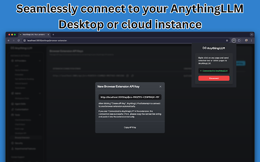 AnythingLLM Browser Companion screenshot