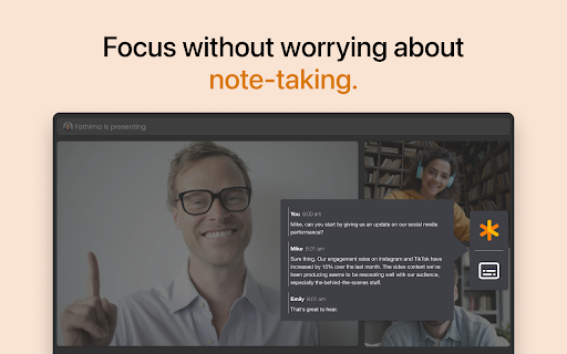 NotePlan AI Meeting Notes for Google Meet screenshot