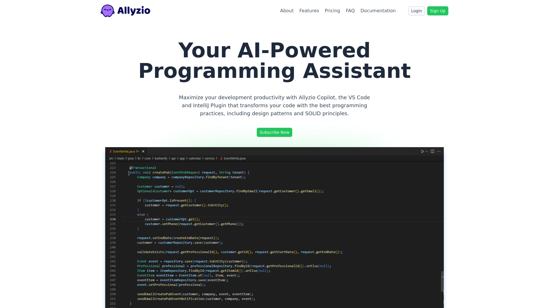 Allyzio Copilot screenshot