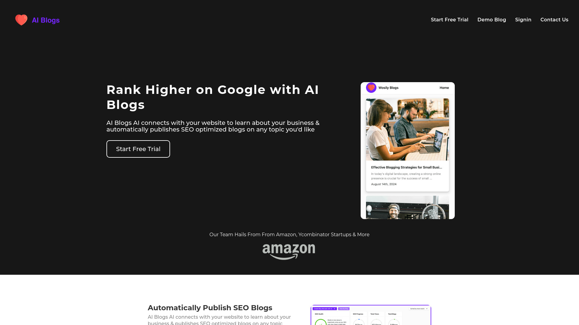 AI Blogs screenshot