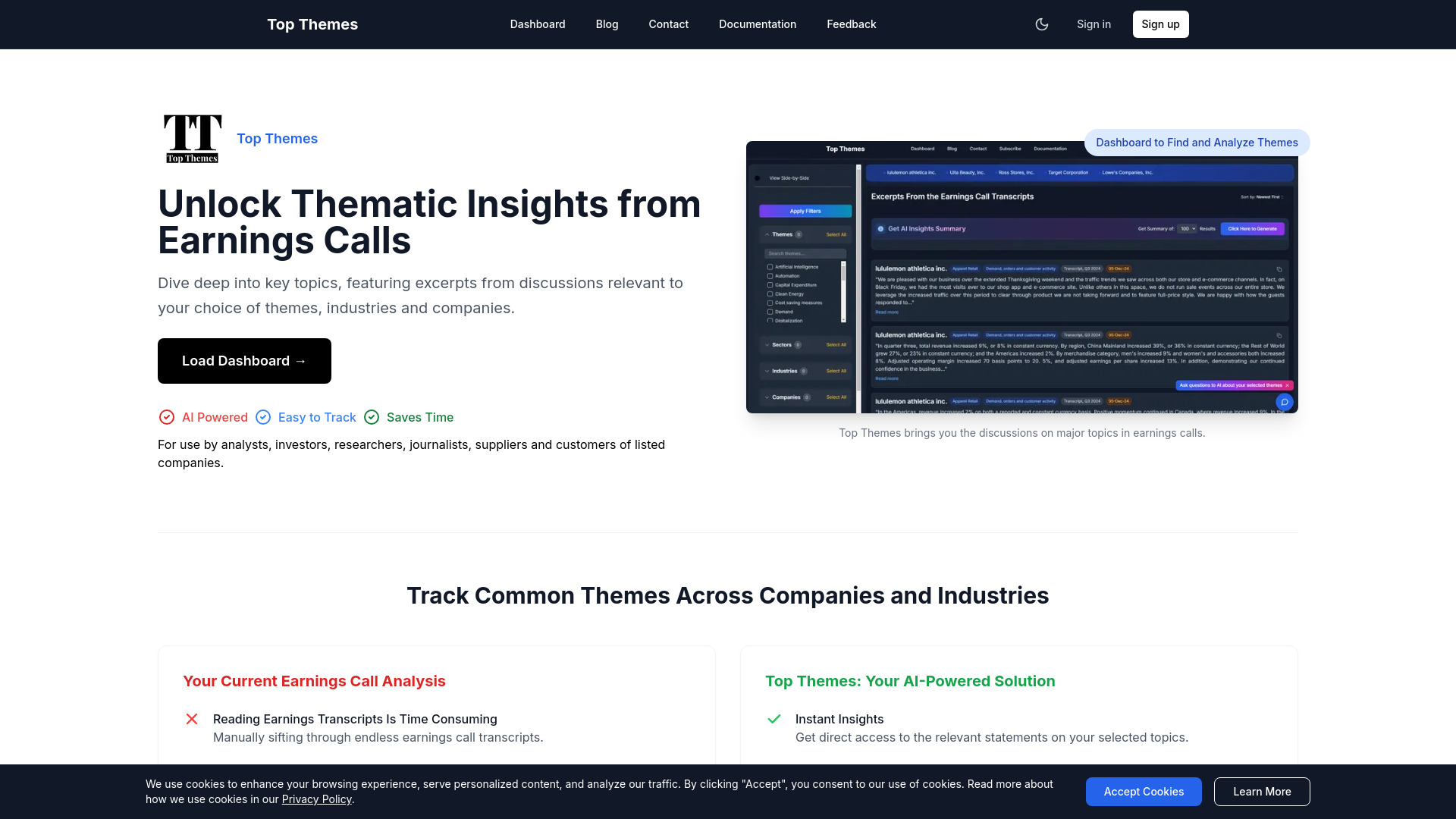 Top Themes screenshot