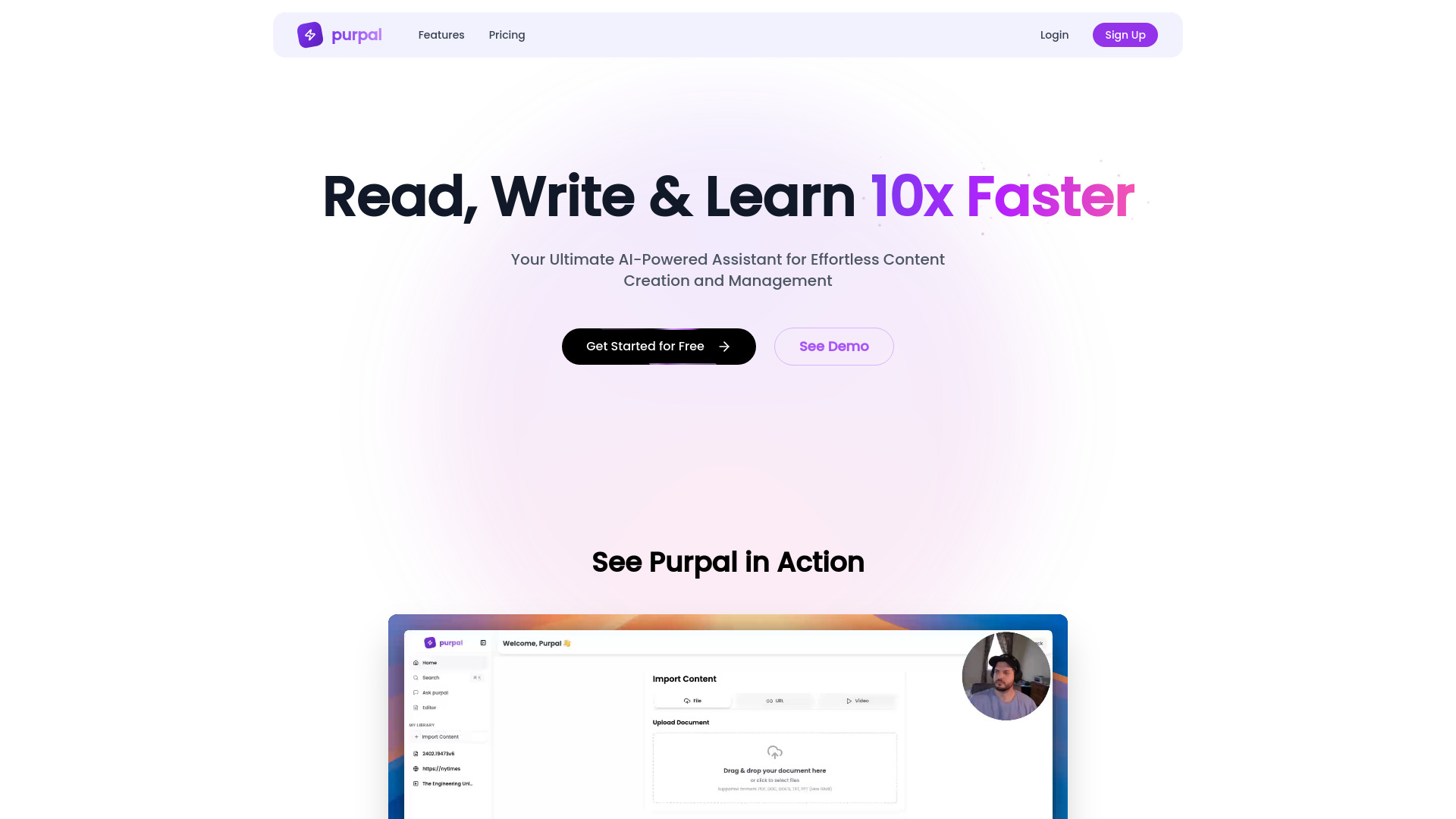 Purpal.ai screenshot
