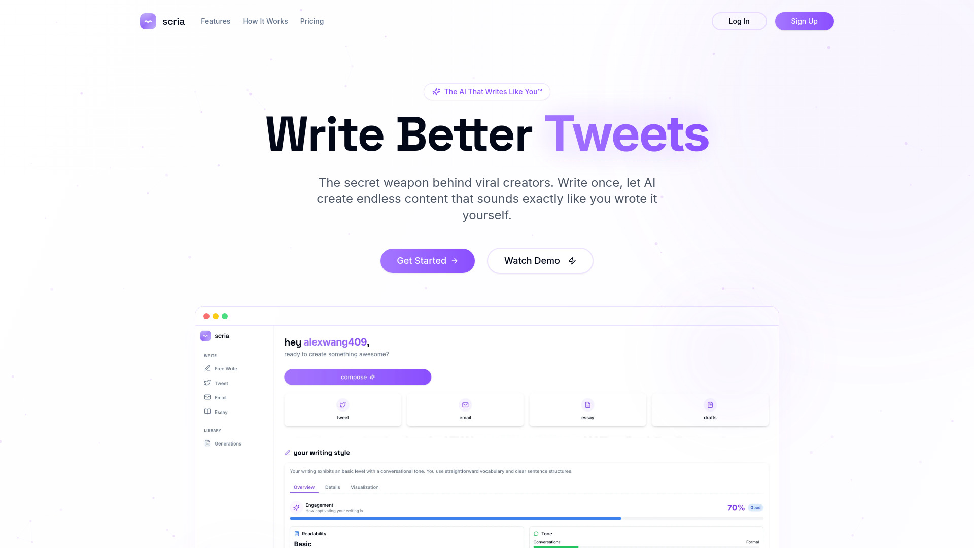 Scria AI screenshot