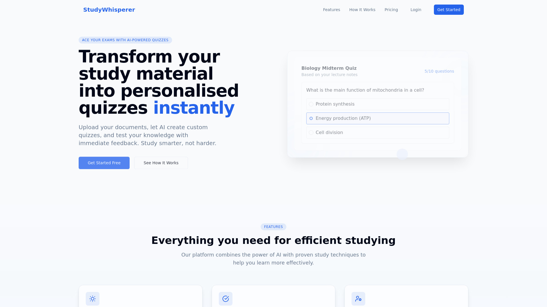 StudyWhisperer screenshot