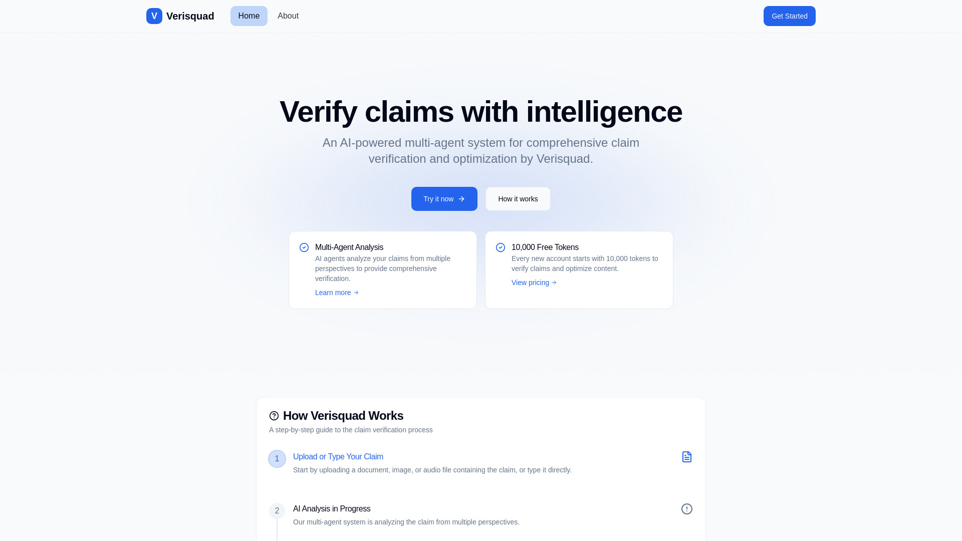 Verisquad screenshot