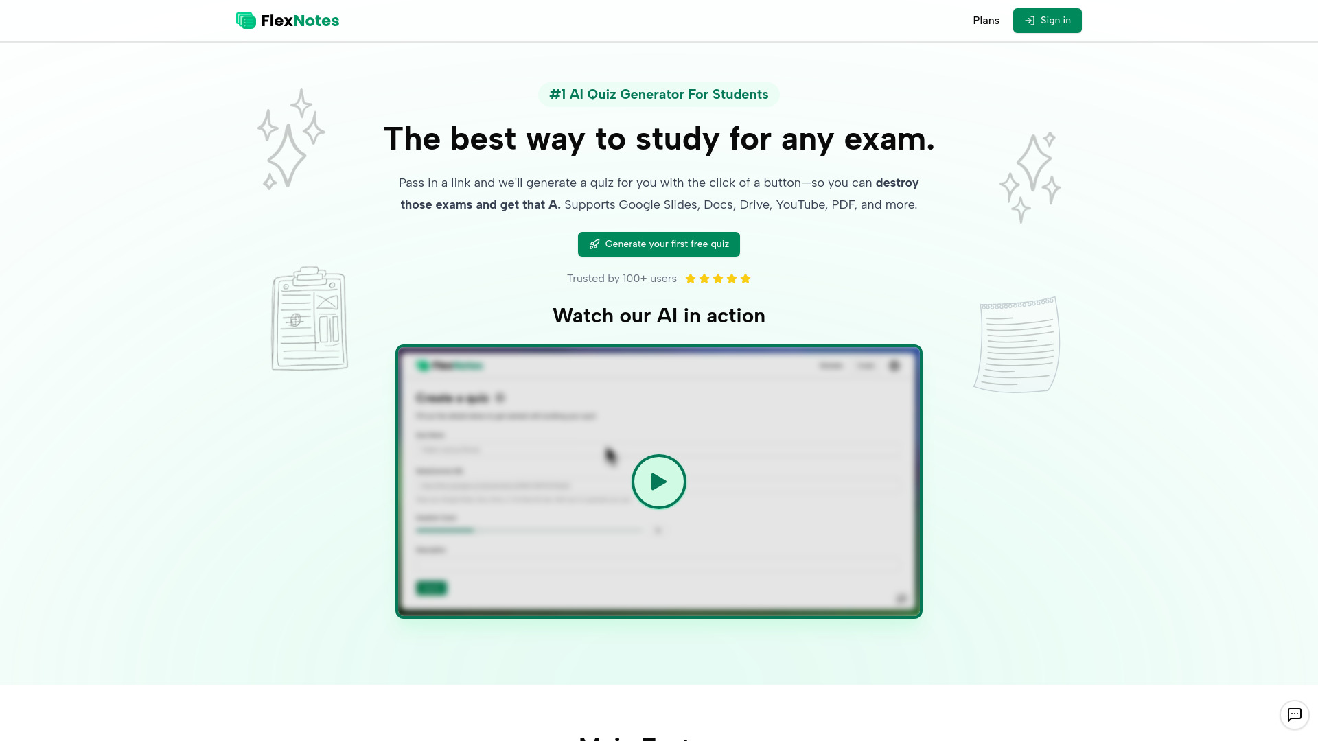 FlexNotes - AI Quiz Generator screenshot