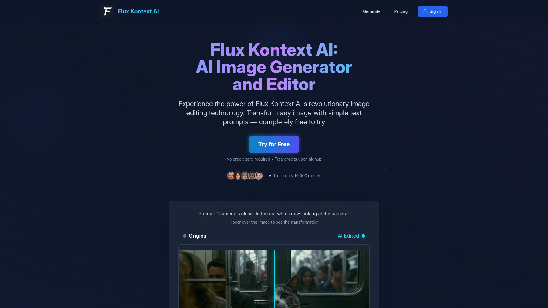 Flux Kontext AI screenshot